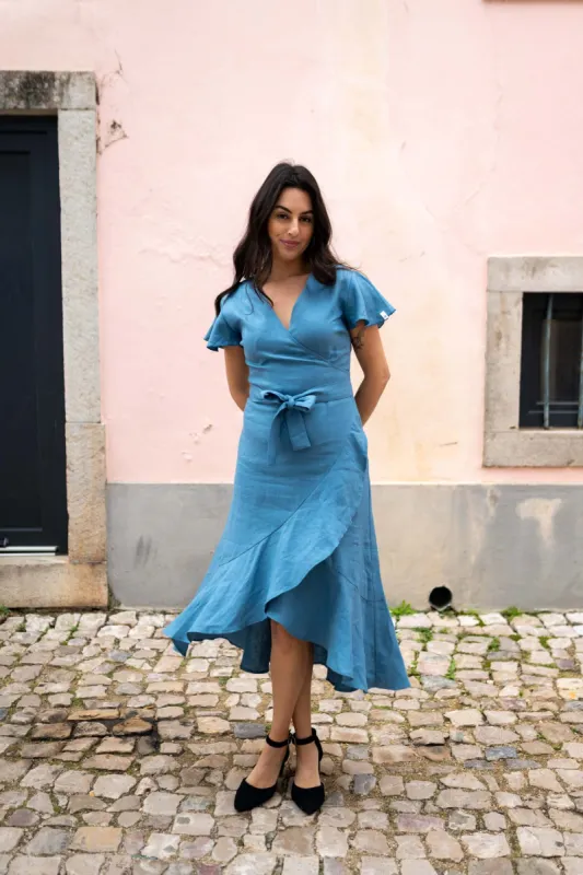 Annika Dress Bluestone Blue sold by Ivalo.com