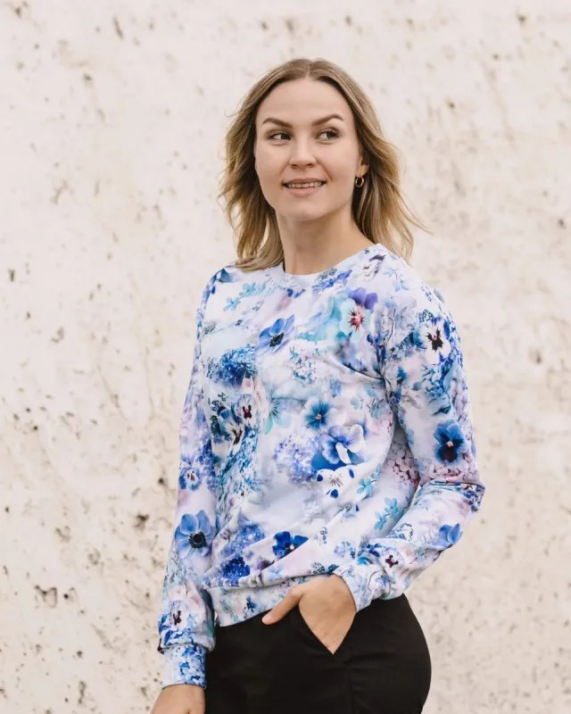 Casual Chic Print Shirt Lush Blue sold by Ivalo.com