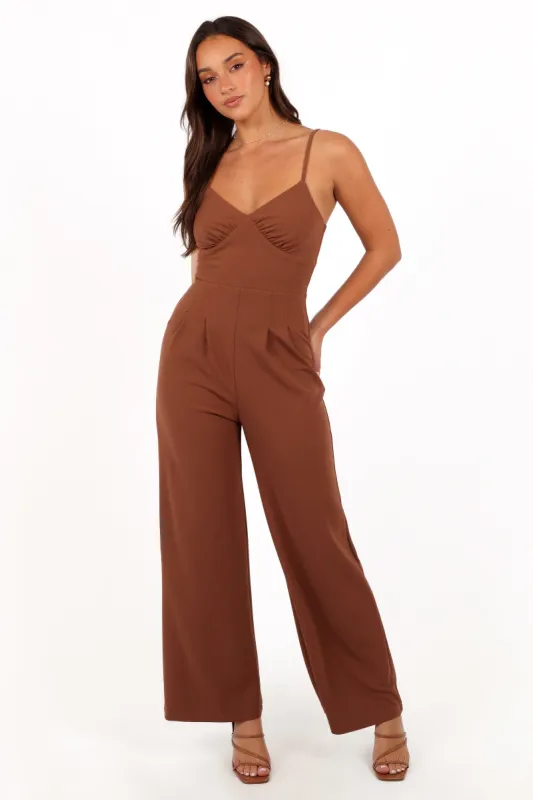 Maelle Jumpsuit - Banksia Brown sold by Petal & Pup