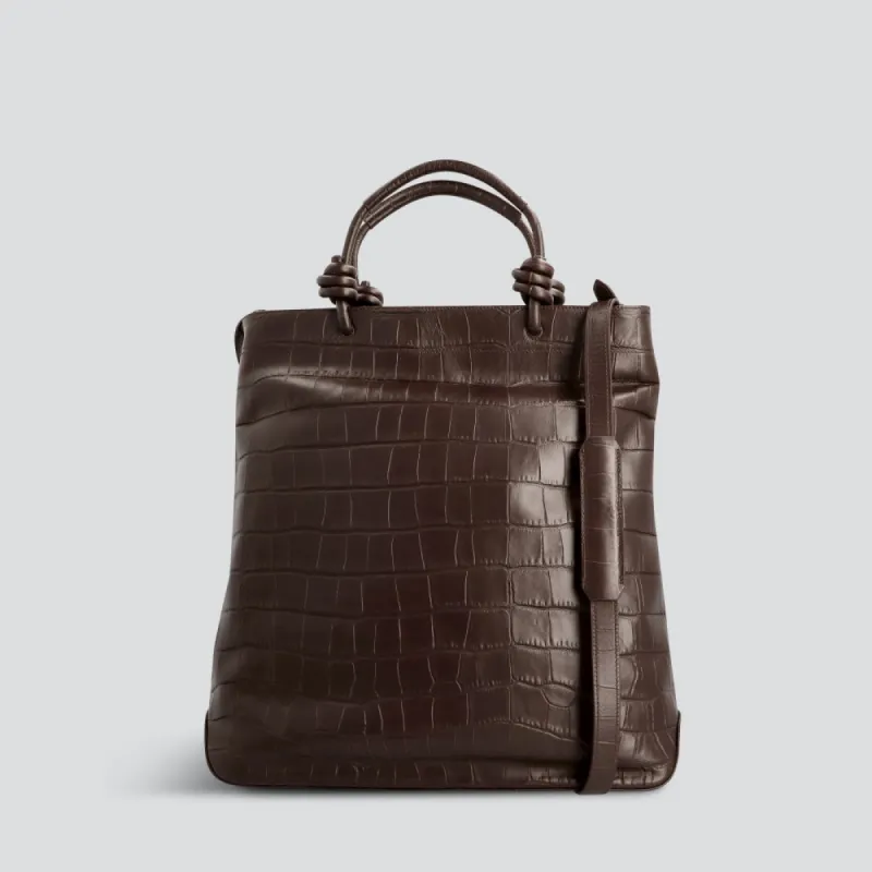 Loop - soft croco espresso sold by Kaai nv