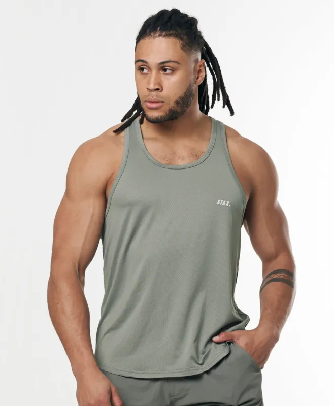 Mens Sport Singlet - Sage sold by Stax