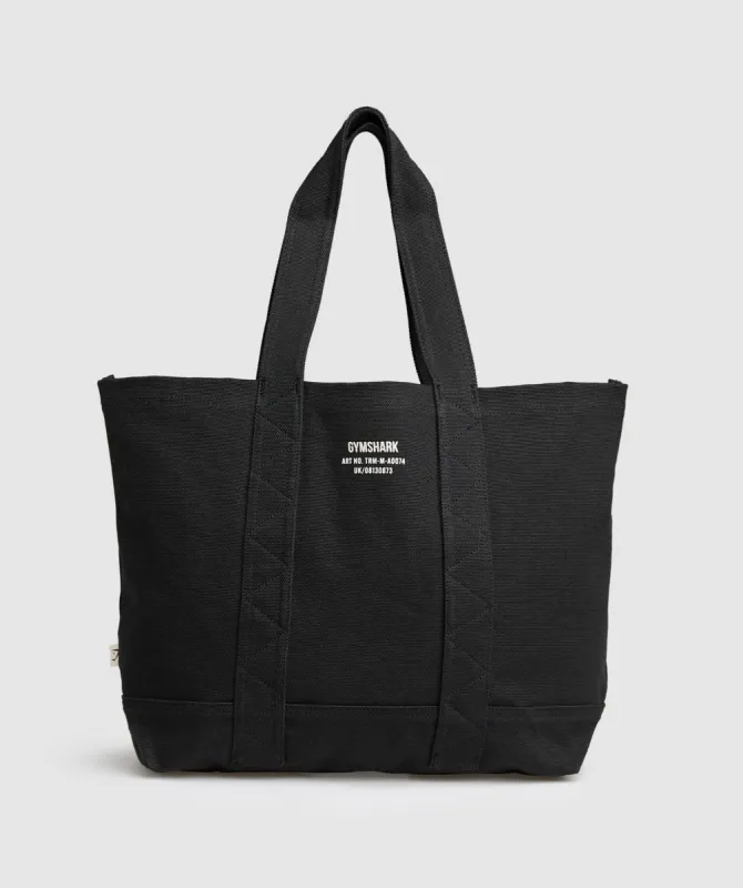 Gymshark Tactical Canvas Tote Bag - Black sold by Gymshark