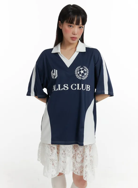 V-Neck Collar Football Jersey Shirt IF423 | Parallel