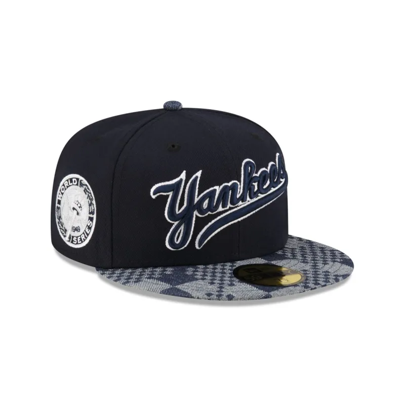 New York Yankees Pattern Denim 59FIFTY Fitted Hat | Parallel