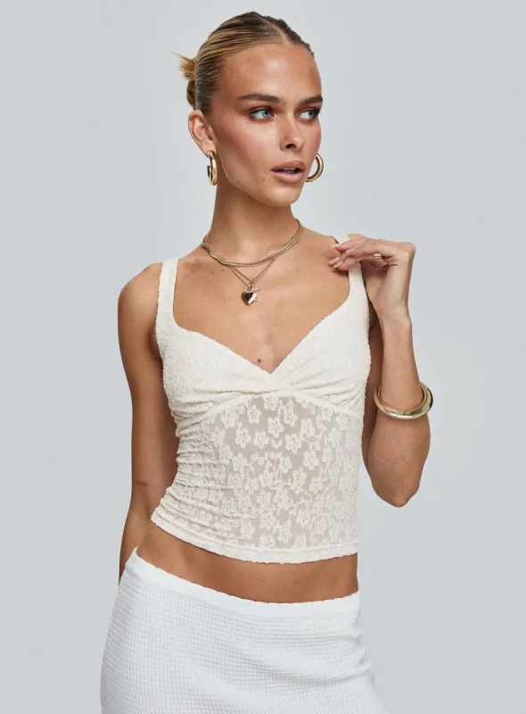 Wandella Top Cream sold by Princess Polly