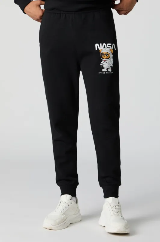NASA Bear Graphic Fleece Jogger sold by Urban Planet