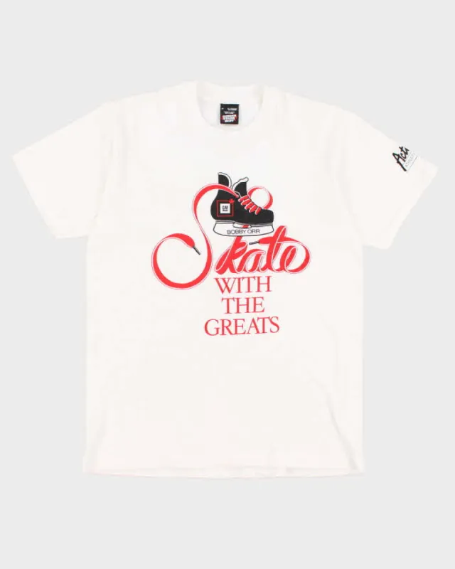 Vintage 90s Single Stitch White T-shirt - L sold by Rokit