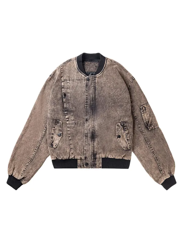 Thesupermade High Street Distressed Washed Work Jacket sold by Thesupermade