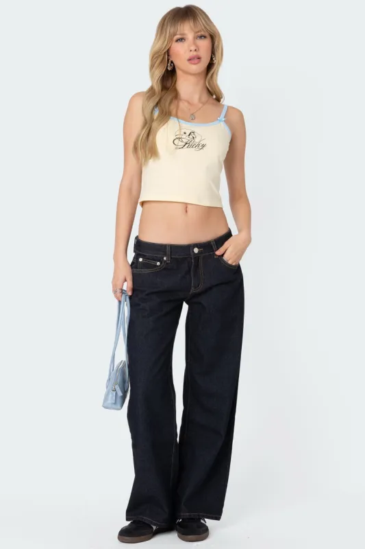 Petite Raelynn Washed Low Rise Jeans sold by Edikted