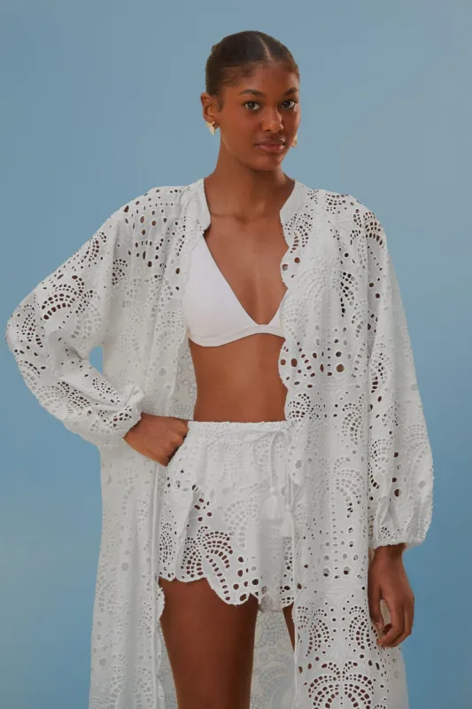 White Eyelet Shorts sold by FARM Rio