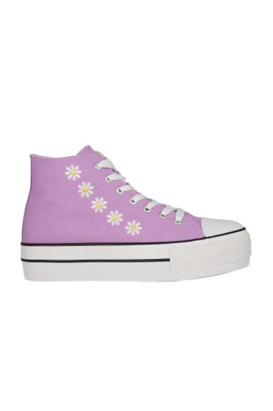 Tenis canvas margaritas plataforma sold by Shasa
