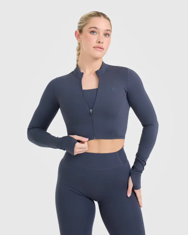 Timeless Crop Jacket | True Blue sold by Oner Active