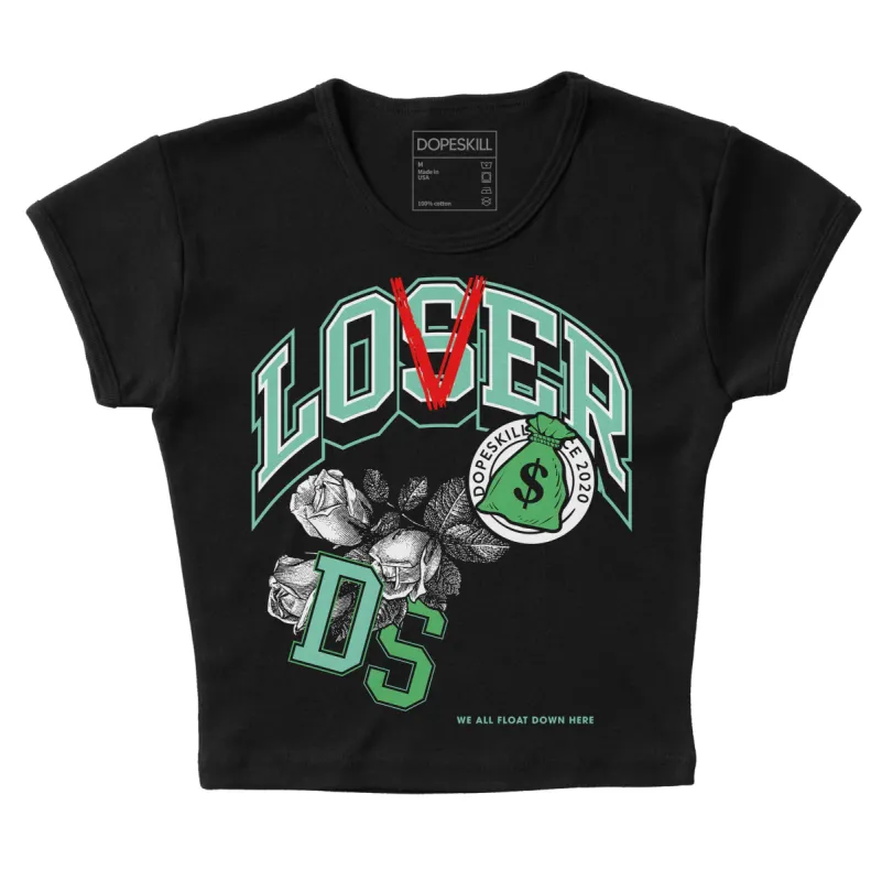 Green Glow 1s DopeSkill Women's Crop Top Loser Lover Graphic sold by DopeSkill