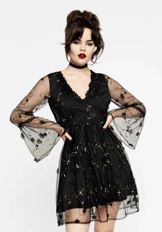 Chrysanthi Applique Mini Dress sold by Disturbia