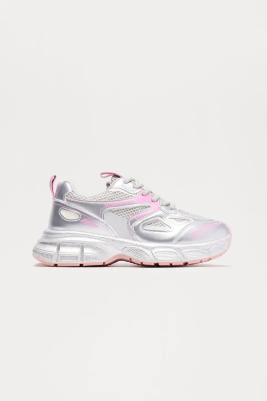 Stella Platform Sneakers - Silver sold by Fashion Nova