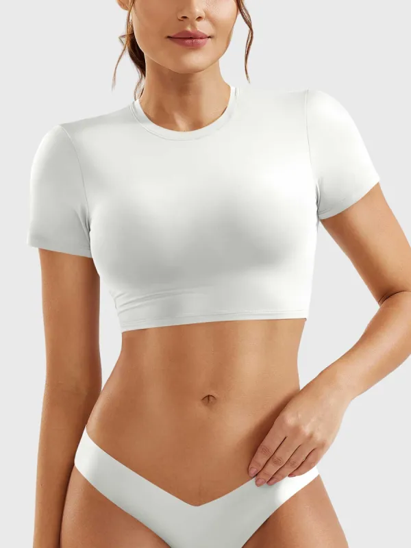 Yeoreo Colin Short Sleeves Crop Top sold by Yeoreo