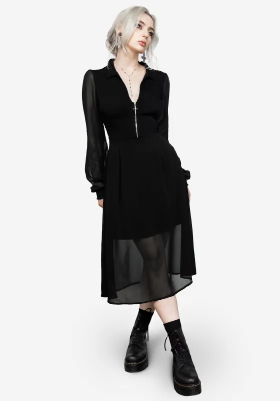 Nancy Sheer Midi Shirt Dress | Parallel