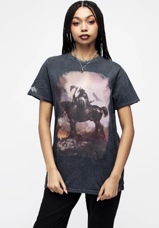 Frazetta Death Dealer 1 Short Sleeve T-Shirt sold by Disturbia