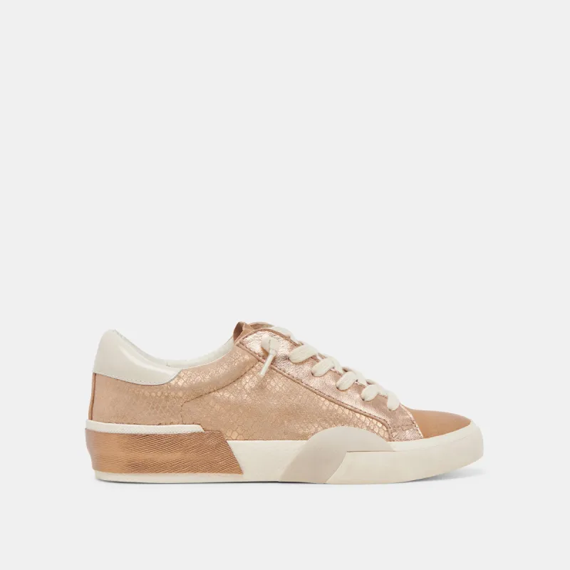 ZINA SNEAKERS BRONZE EMBOSSED LEATHER sold by Dolce Vita