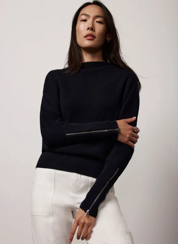 Navy Off The Shoulder Top sold by Mint Velvet