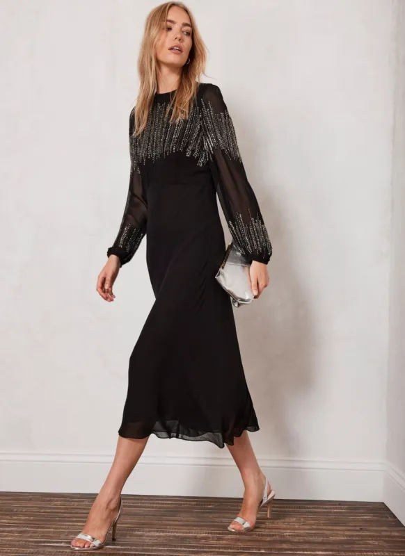 My shawty MARQUE bell sleeve dress ブラック My shawty MARQUE bell sleeve dress ブラック