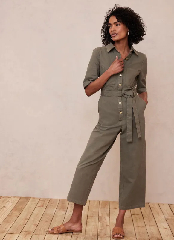 Khaki Utility Jumpsuit sold by Mint Velvet