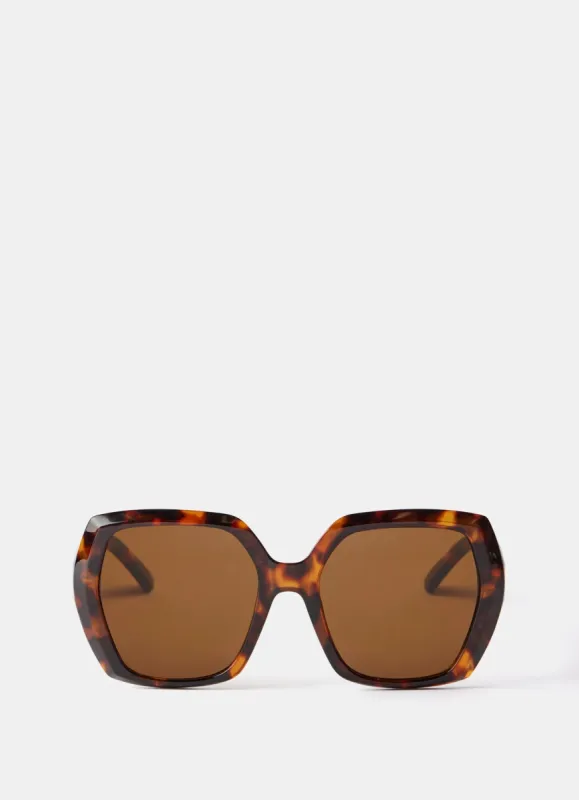 Brown Oversized Sunglasses sold by Mint Velvet