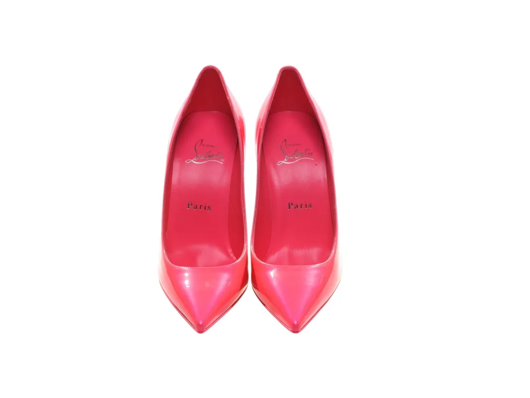 Sporty Kate Hot Pink Patent Leather High Heel Pumps sold by Louxly