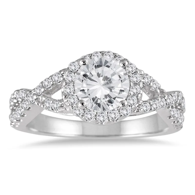 Marquee Jewels 14k White Gold 1 1/2ct TDW Diamond Engagement Ring sold by Zulily