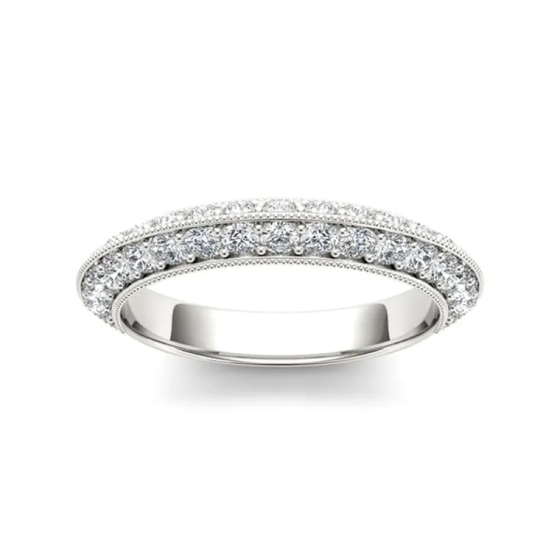 De Couer 14k White Gold 1ct TDW Diamond Wedding Band - White H-I sold by Zulily