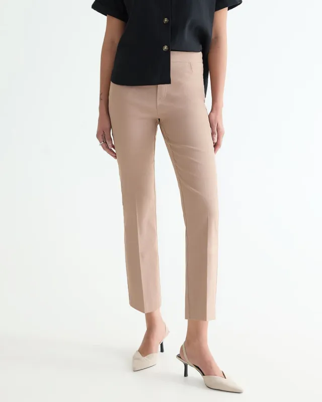 Cropped Straight-Leg High-Rise Pants - The Iconic sold by Reitmans