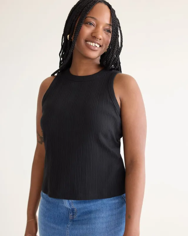 Ribbed Crew-Neck Tank sold by Reitmans