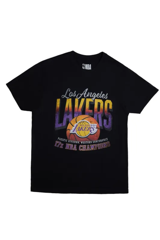 Los Angeles Lakers Graphic Gradient Tee sold by Bluenotes