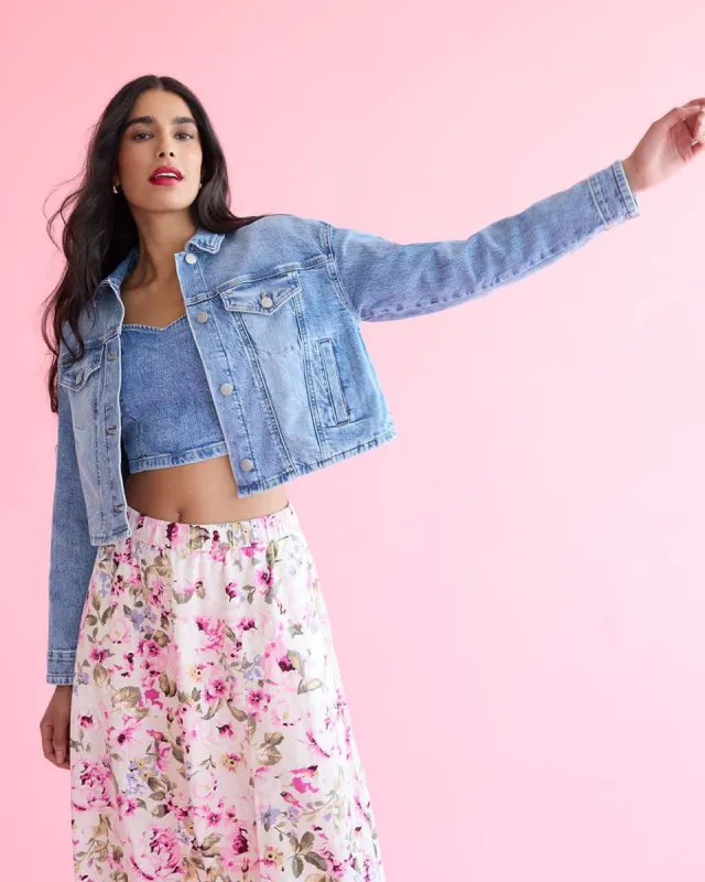 Cropped Jean Jacket sold by Reitmans