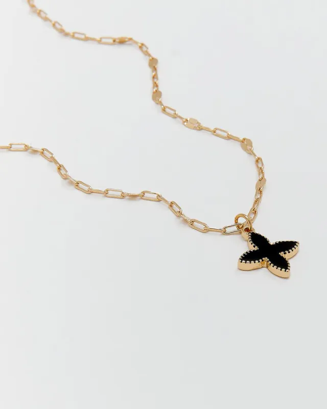 Short Necklace with Flower Pendant sold by Reitmans