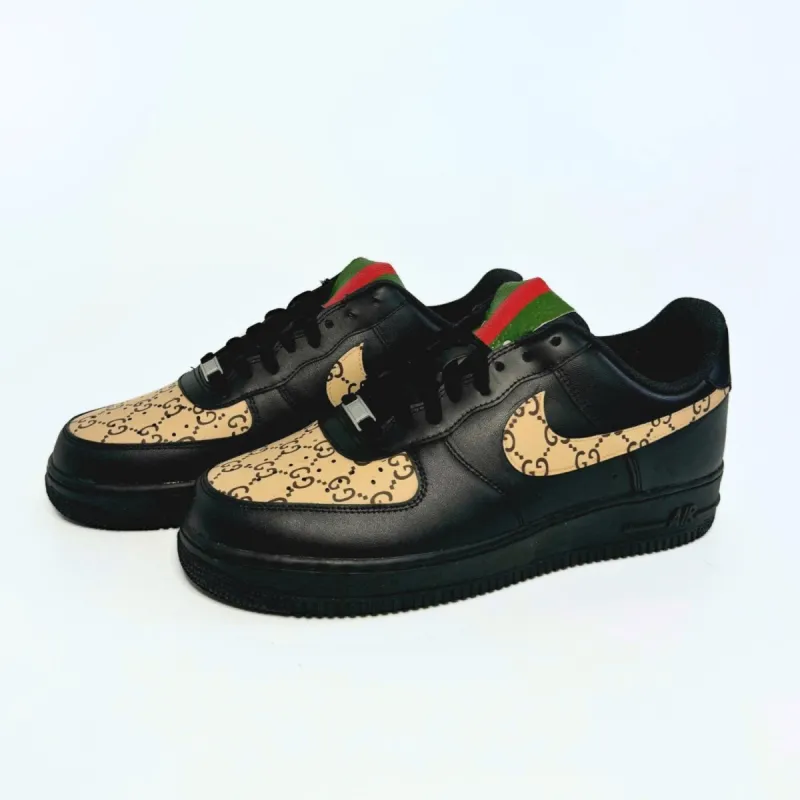 Classic GG Black Air Force 1 sold by Drippy Custom Many
