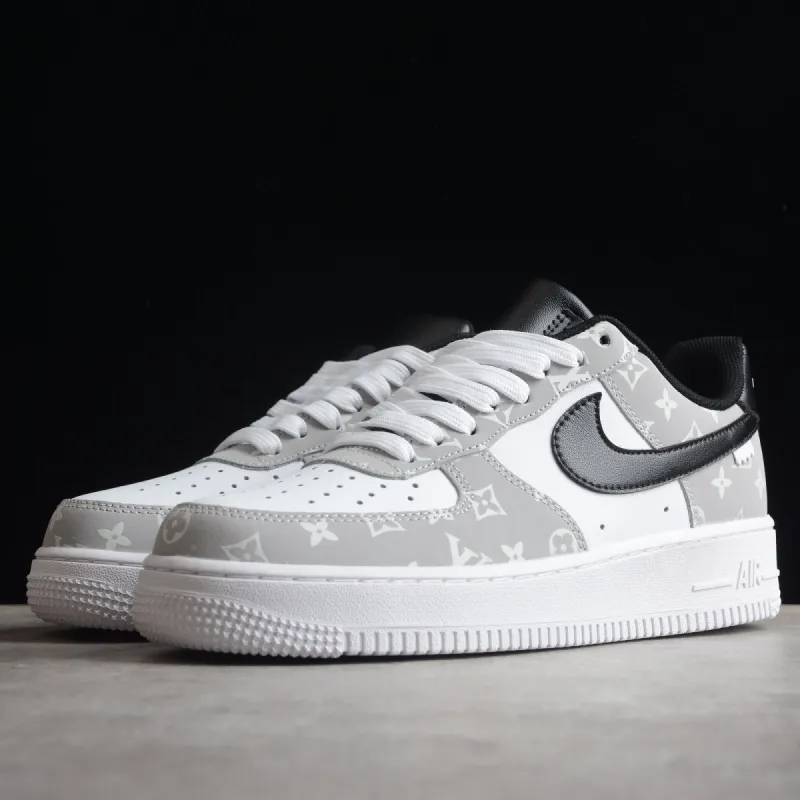 Royal Gray LV Nike Air Force 1 sold by Drippy Custom Many