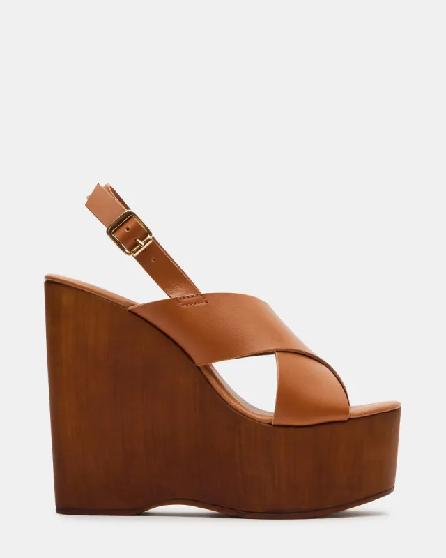 ★Steve Madden★新作★大人気★GALAXY COGNAC★サンダル Steve Madden GALAXY COGNAC LEATHER | Parallel