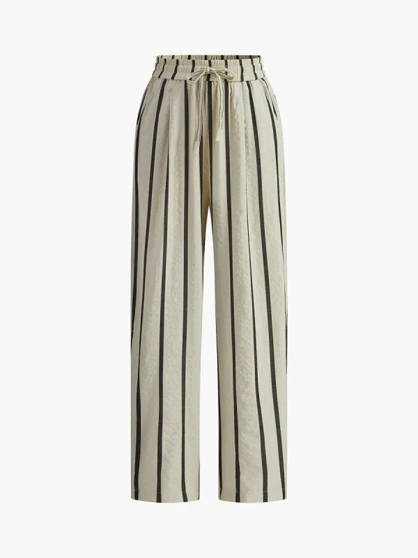 Leisure Striped Long Pants sold by COMMENSE