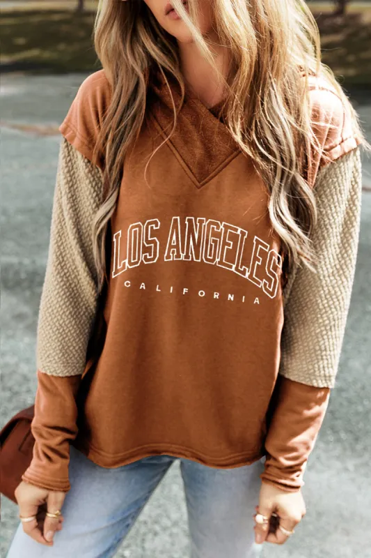 Letter Graphic Long Sleeve Hoodie sold by Charming Charlie