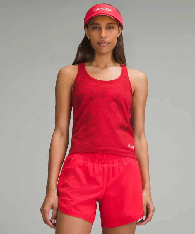 Team Canada Swiftly Tech Racerback 2.0 Waist Length *COC Logo sold by Lululemon