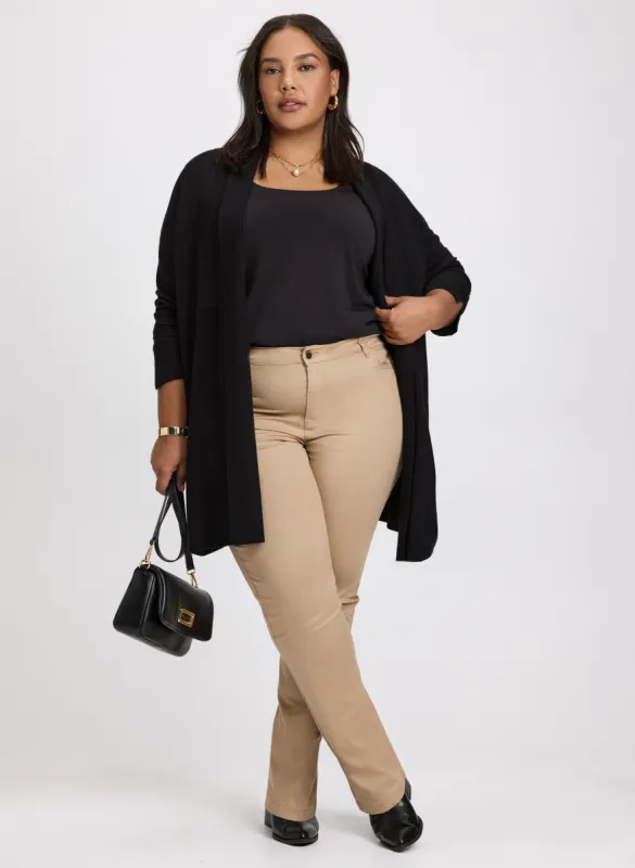 Open-Front Cardigan & Slim Leg Jeans sold by Laura