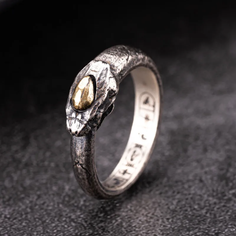 Egyptian Apophis Serpent Sterling Silver Ring sold by GTHIC