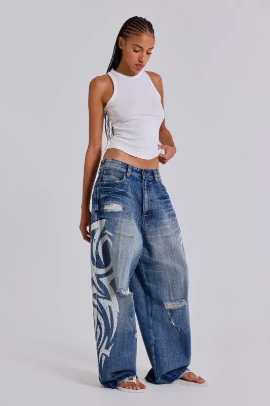 Jaded London Light Wash Blade XL Colossus Jeans | Parallel