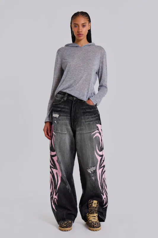 Pink Blade XL Colossus Jeans sold by Jaded London