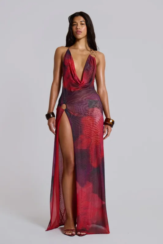 Sedona Red Maxi Dress sold by Jaded London