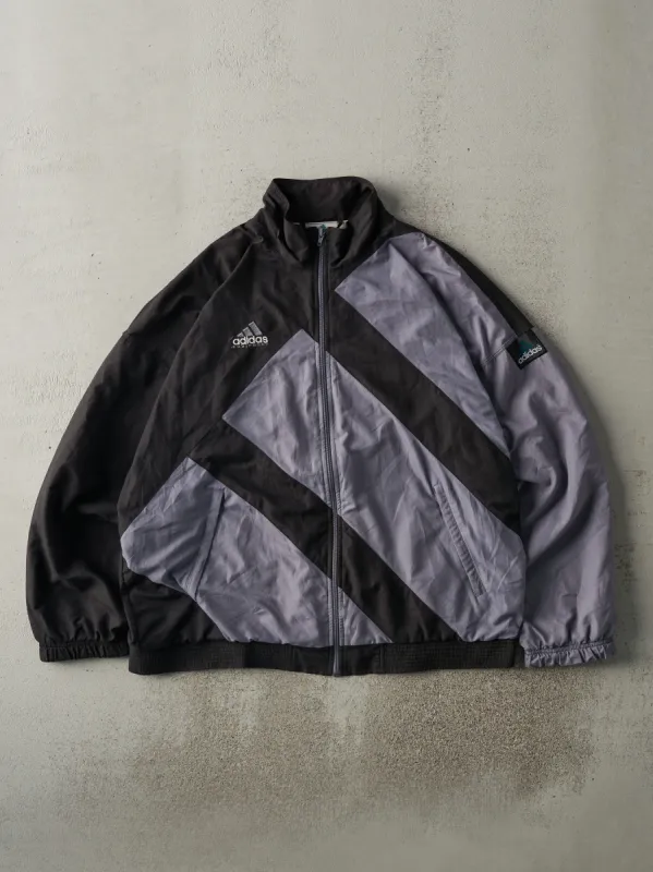 Vintage Y2K Black & Grey Embroidered Adidas Equipment Track