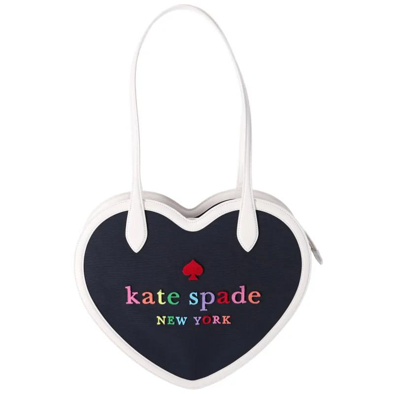 Kate Spade Rainbow Collection Love Shack Heart Tote Blue Multi Logo sold by Gaby's Bags