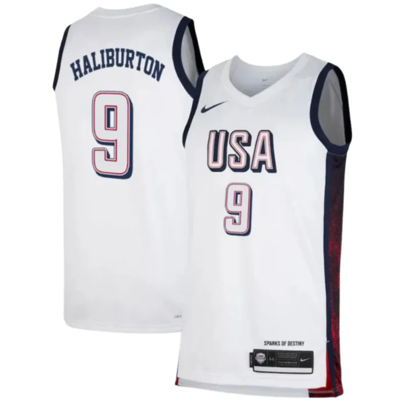 Tyrese Haliburton ゲームジャージ(USA TEAM)L Tyrese Haliburton Team USA 2024 Olympics Jersey | Parallel