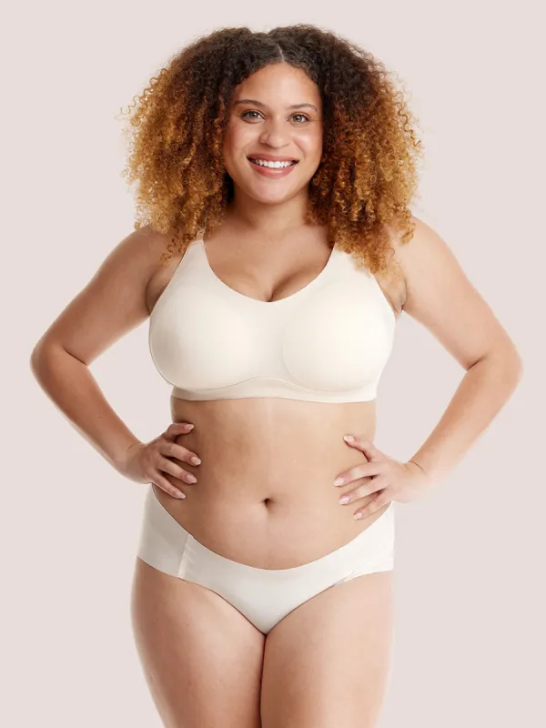 Sculpted Classic Seamless Everyday Bra with Zero Gravity Design sold by Comfelie